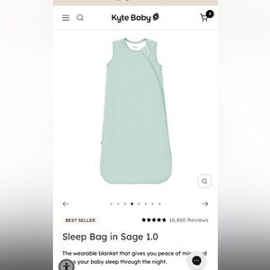 Kyte baby Sleep Bag in Sage 1.0